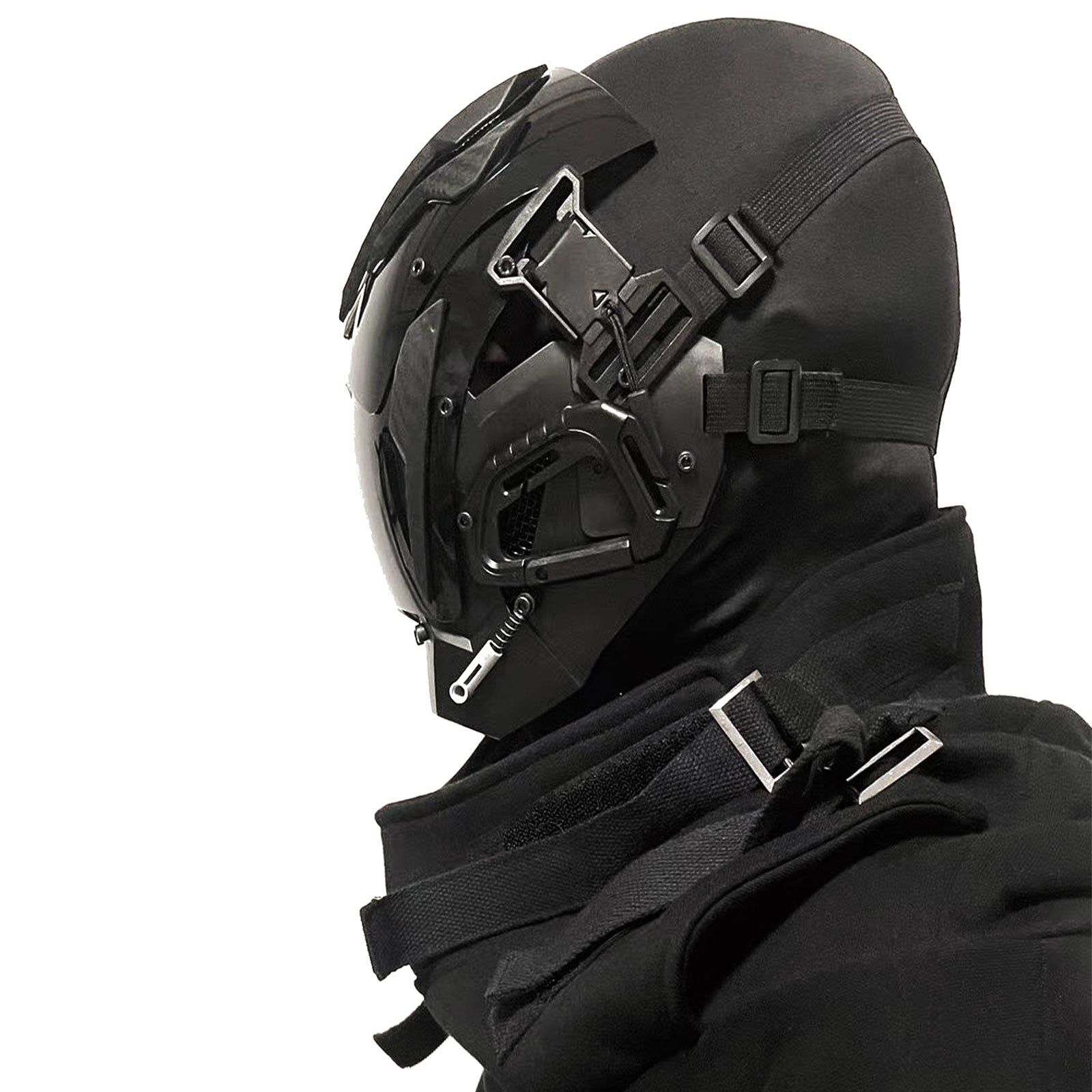 JAUPTO Punk Mask Cosplay for Men and Women, Techwear Mask, Halloween Mask Fit Party Music Festival Accessories
