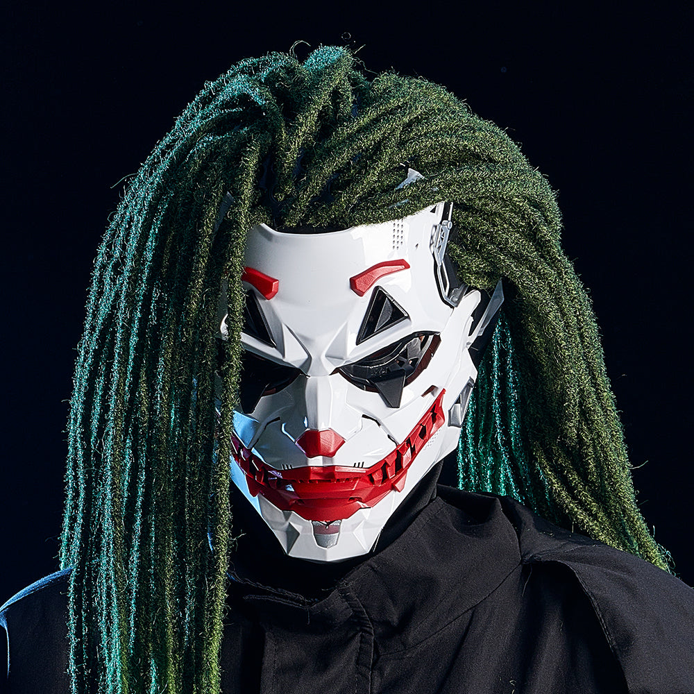 Joker Masks Cyberpunk Masks Clown Braids 2d Cosplay Resin Custom Products Halloween Anime Role-Playing Props And Gifts Toys