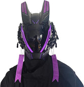 JAPTO CyberPunk Mask for Men, LED Mask for Women,Futuristic Punk Techwear, Cosplay Halloween Fit Party Music Festival Accessories