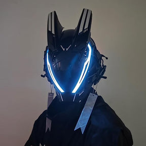 JAPTO CyberPunk Mask for Men, LED Mask for Women,Futuristic Punk Techwear, Cosplay Halloween Fit Party Music Festival Accessories