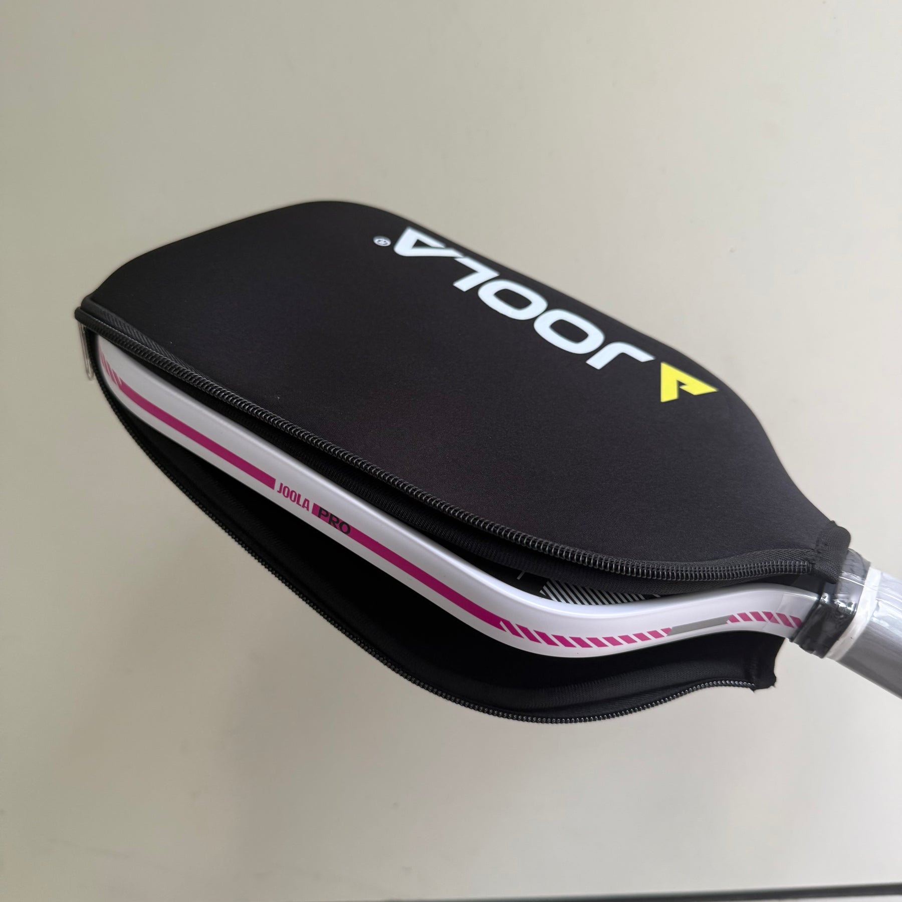 JOOLA Pick Racquet Cover Basic Anti Collision with Zipper Black High Elasticity Simple Protective Cover