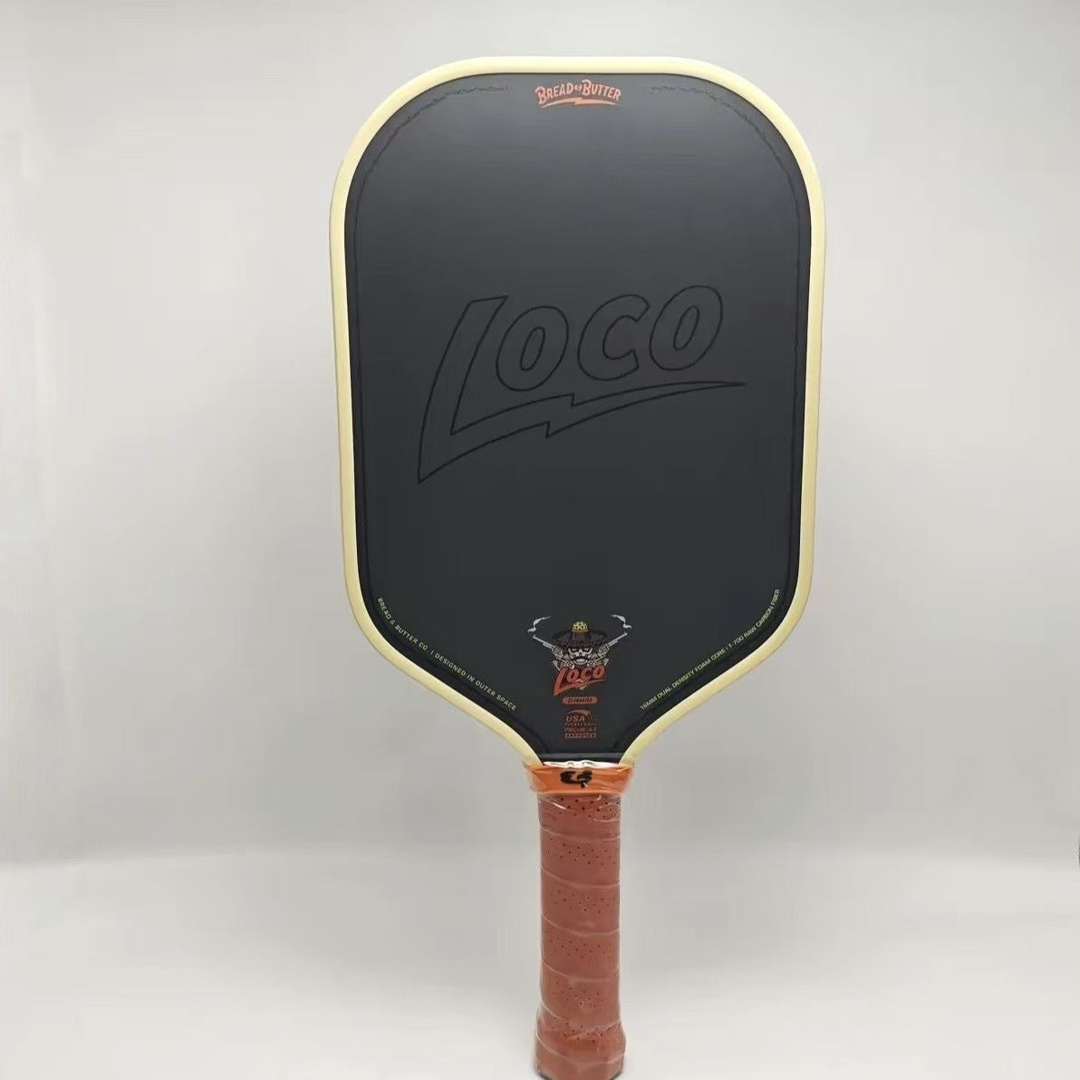 2026 Bread & Butter Loco Elongated Hot-pressed 16mm professional pick racket (flat head) (Light yellow)