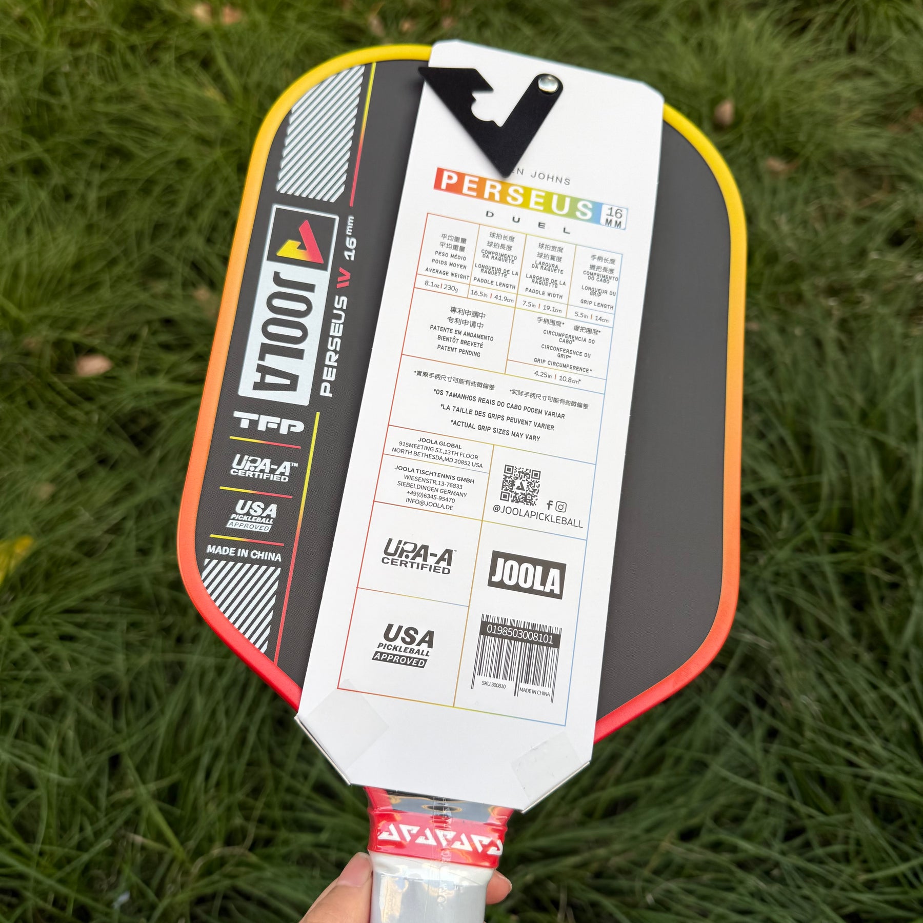 JOOLA Summer European New Product, Ben Johns Same Style, 16mm Carbon Fiber Material, UPA Certified Professional Competition Grade Pick Racet from the United States.