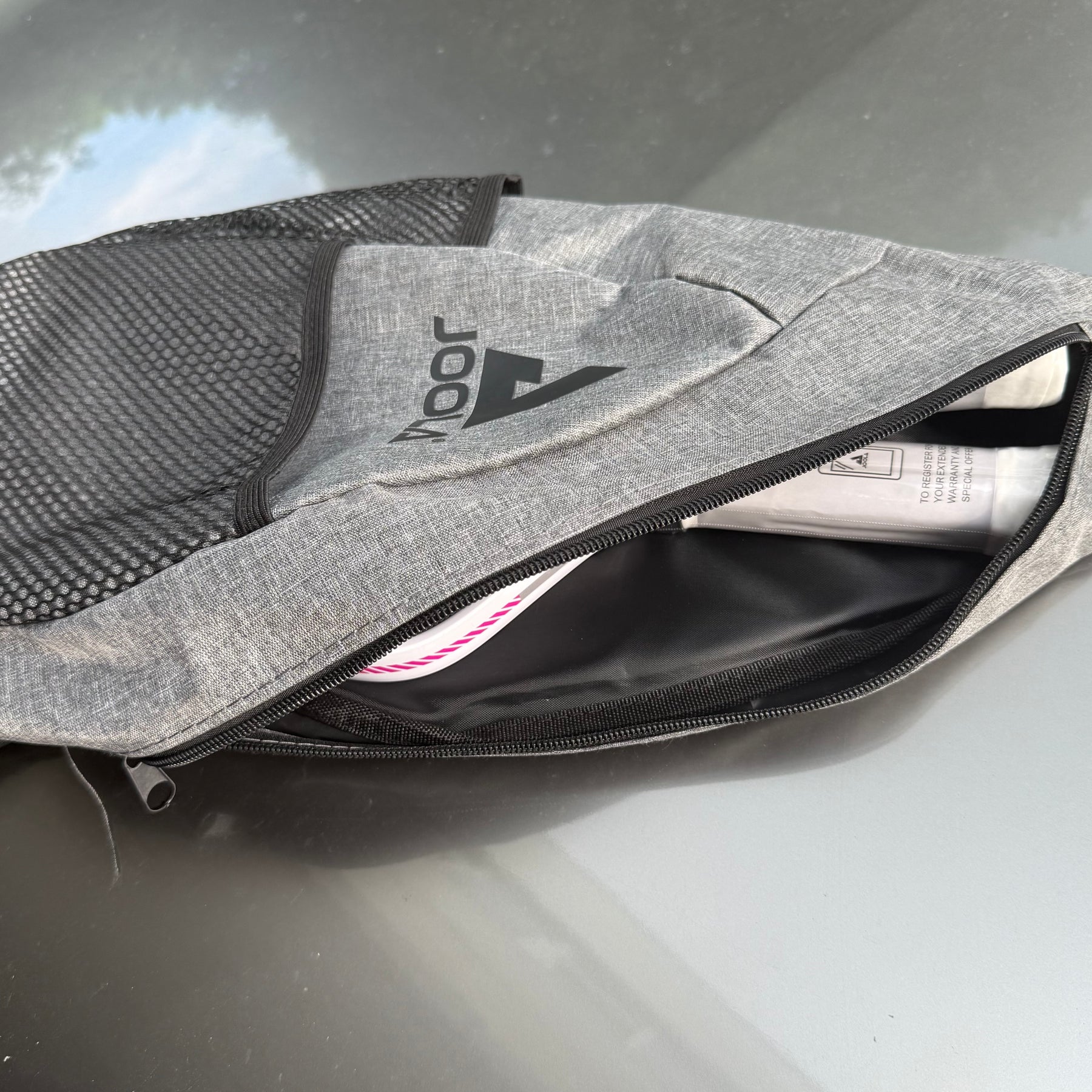 JOOLA Pick Racquet Cover Basic Anti Collision with Zipper Black High Elasticity Simple Protective Cover