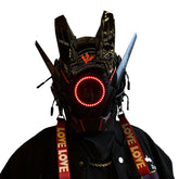 Cyberpunk Mask Helmet Cosplay for Men, Futuristic Punk Techwear, Halloween Cosplay Fit Party Music Festival Accessories