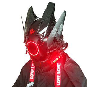 Cyberpunk Mask Helmet Cosplay for Men, Futuristic Punk Techwear, Halloween Cosplay Fit Party Music Festival Accessories