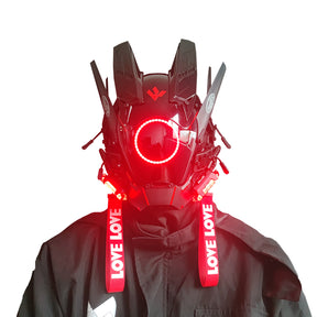 Cyberpunk Mask Helmet Cosplay for Men, Futuristic Punk Techwear, Halloween Cosplay Fit Party Music Festival Accessories