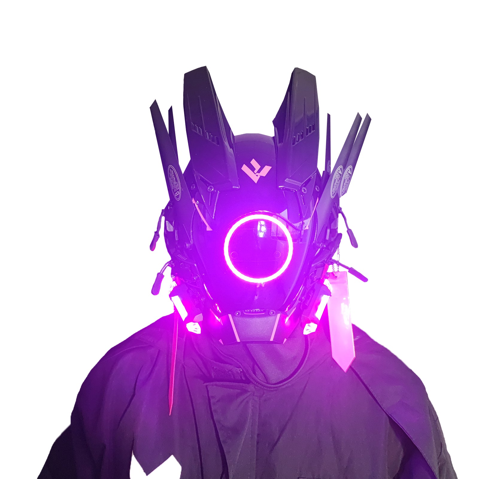 Cyberpunk Mask Helmet Cosplay for Men, Futuristic Punk Techwear, Halloween Cosplay Fit Party Music Festival Accessories